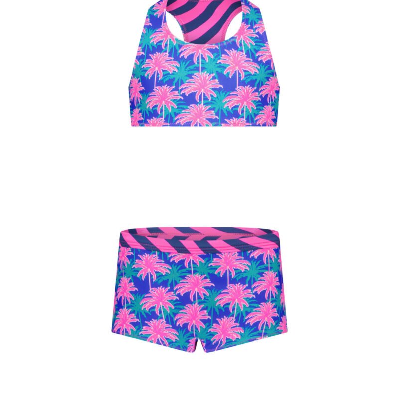Just Beach Meisjes reversibel bikini - Wave roze kobalt Just Beach Meisjes reversibel bikini - Wave roze kobaltswimwear 80% polyamide 20% ela