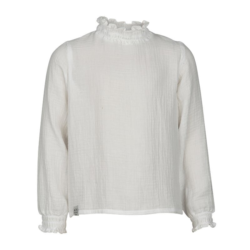 KIEstone Meisjes blouse - Fieke - Off wit KIEstone Meisjes blouse - Fieke - Off witMateriaal 100% katoen