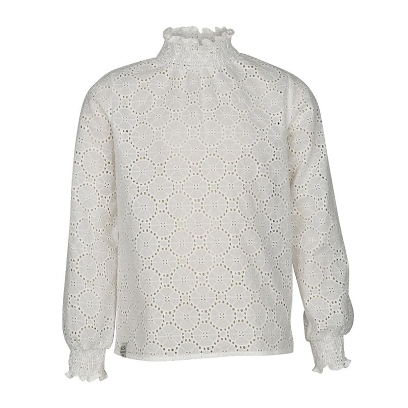 KIEstone Meisjes blouse - Fieke - Off wit KIEstone Meisjes blouse - Fieke - Off witMateriaal 100%CO