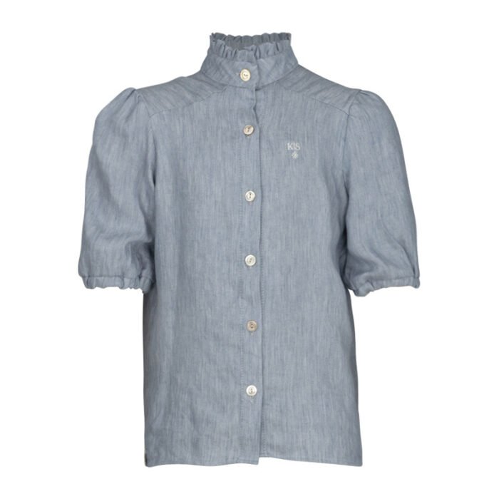KIEstone Meisjes blouse - Jeans blauw - Rina KS8675 - Jeans blauw - Rina - Maat 134/140 - KIEstone - Meisjes blouse - Jeans blauw - Rina