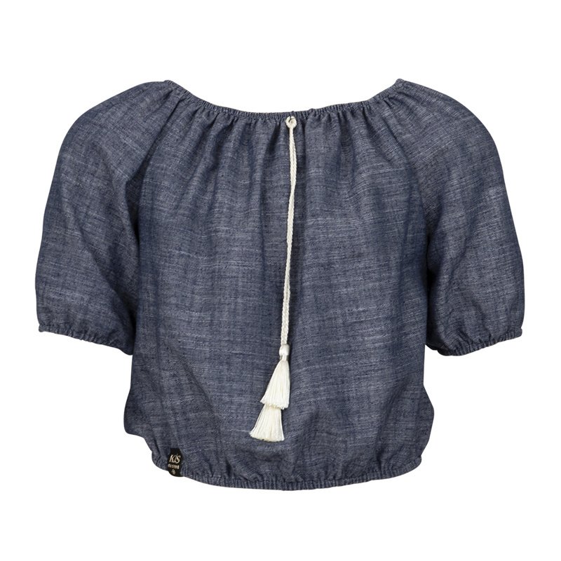 KIEstone Meisjes blouse - Jilly - blauw KIEstone Meisjes blouse - Jilly - blauwMateriaal 45% viscose