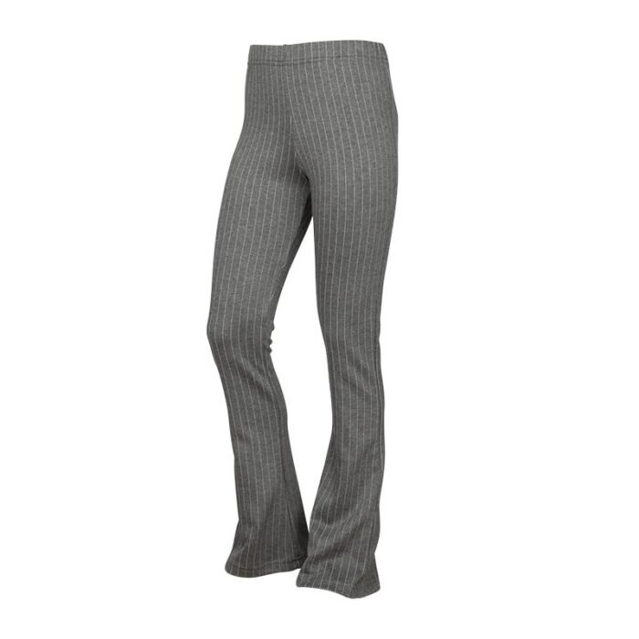 KIEstone Meisjes flair broek - Flair - Antraciet krijtstreep KIEstone Meisjes flair broek - Flair - Antraciet krijtstreepMateriaal 65%VI 20%PA 10%PL 5%EA