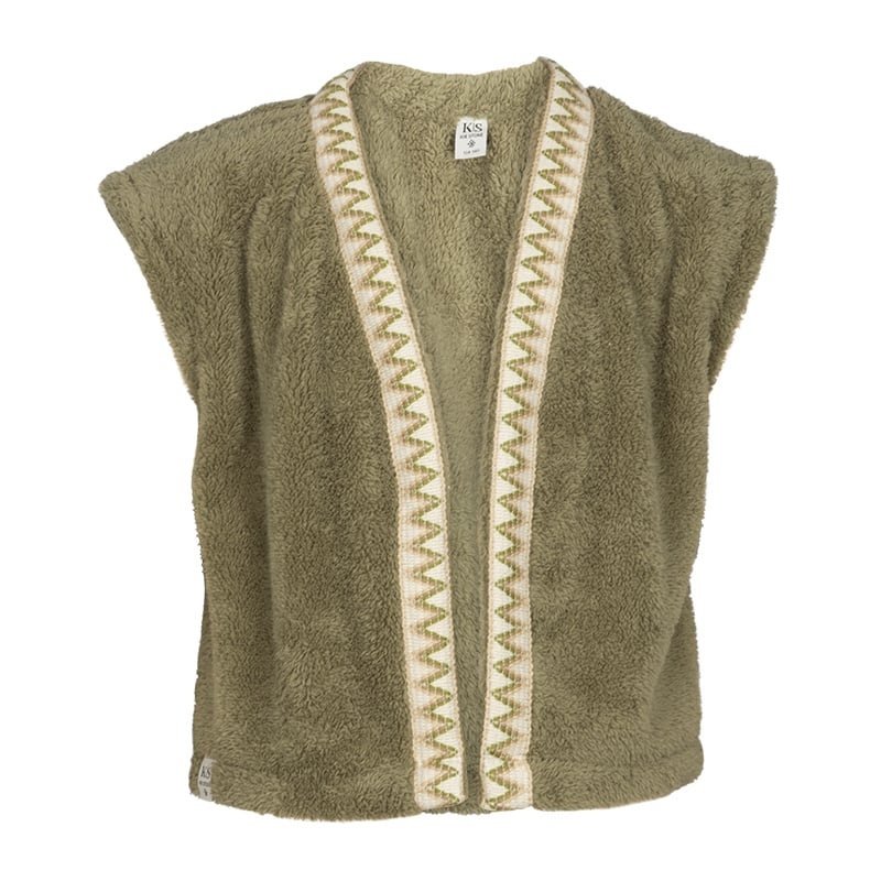 KIEstone Meisjes gilet - Essie - Donker groen KIEstone Meisjes gilet - Essie - Donker groenMateriaal 100%PE