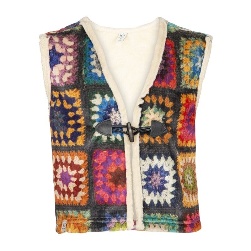 KIEstone Meisjes gilet - Plum - Multi color KIEstone Meisjes gilet - Plum - Multi colorMateriaal 100%PL