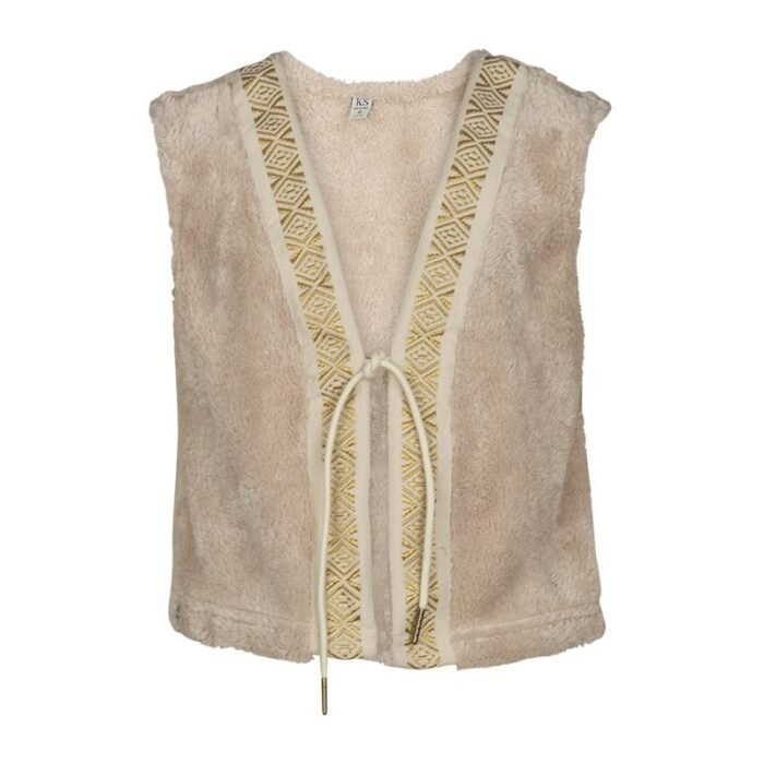 KIEstone Meisjes gilet - Plum - Zand KIEstone Meisjes gilet - Plum - ZandMateriaal 100%PE