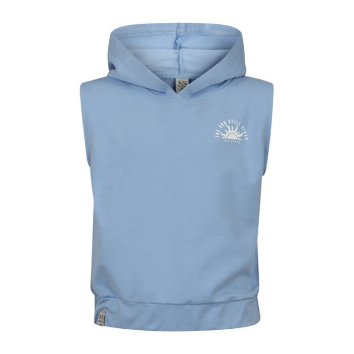 KIEstone Meisjes hoodie - Marleen - licht blauw KIEstone Meisjes hoodie - Marleen - licht blauwMateriaal 95% katoen