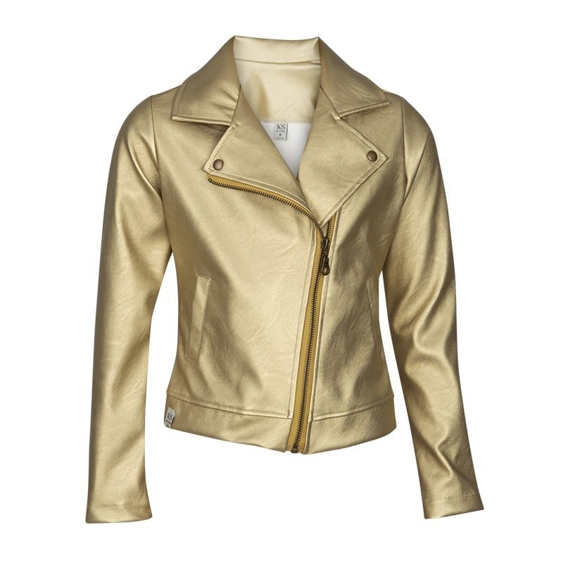 KIEstone Meisjes jasje - Jax - Goud KIEstone Meisjes jasje - Jax - GoudMateriaal 60%PU 40%PE
