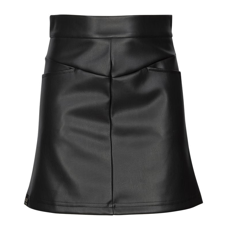 KIEstone Meisjes rok - Becky - Zwart KIEstone Meisjes rok - Becky - ZwartMateriaal 50%PU 50%PE