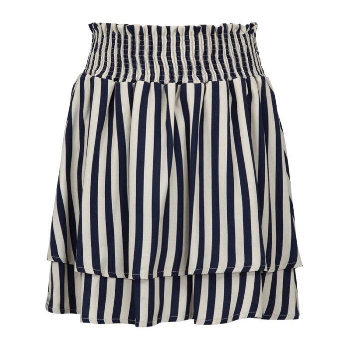 KIEstone Meisjes rok - Ilse - blauw gestreept KIEstone Meisjes rok - Ilse - blauw gestreeptMateriaal 100% viscose