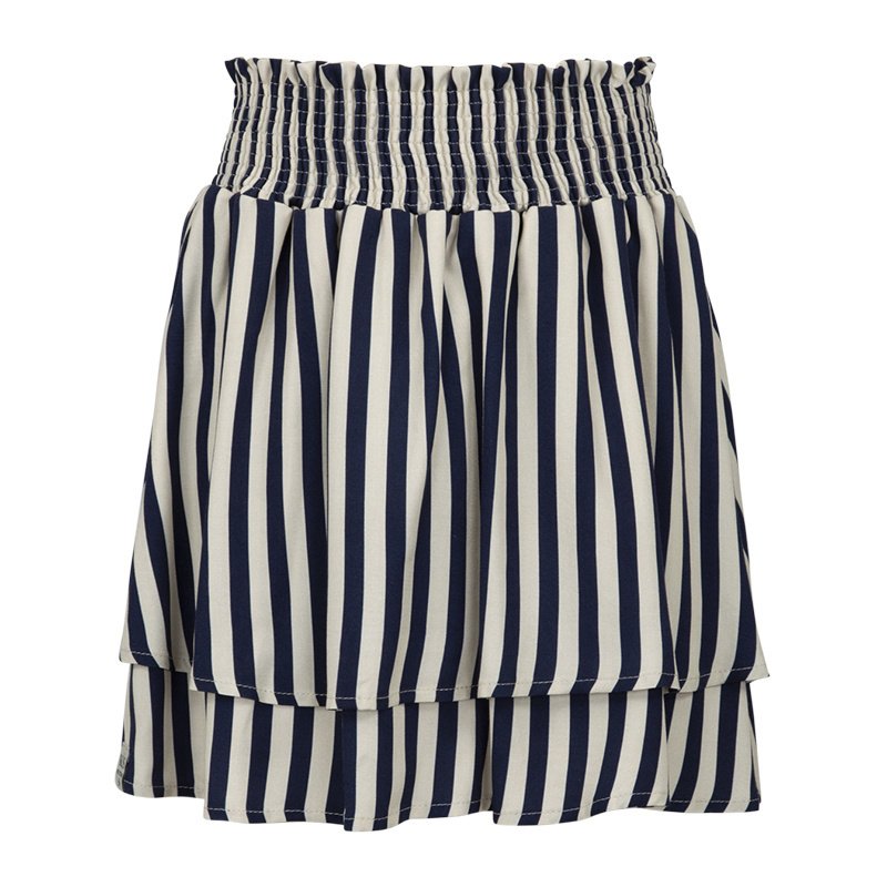 KIEstone Meisjes rok - Ilse - blauw gestreept KIEstone Meisjes rok - Ilse - blauw gestreeptMateriaal 100% viscose