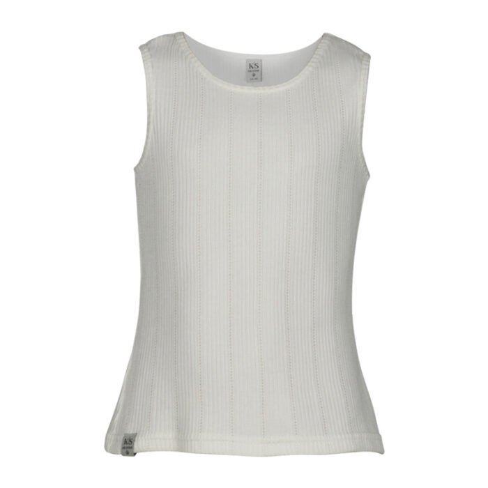 KIEstone Meisjes top - Off wit - Ank KS8707 - Off wit - Ank - Maat 122/128 - KIEstone - Meisjes top - Off wit - Ank
