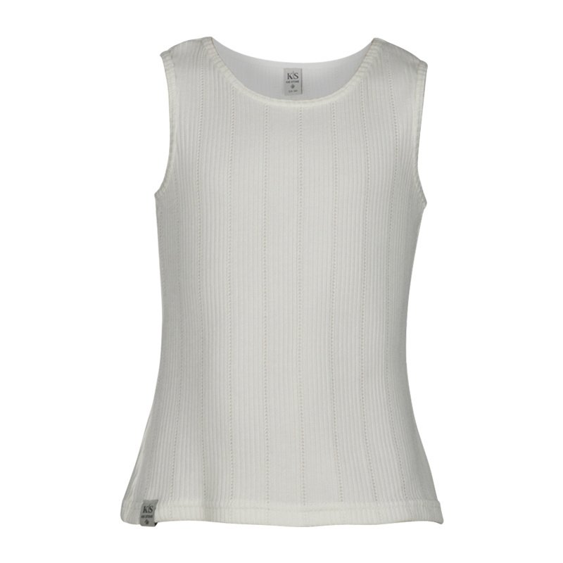 KIEstone Meisjes top - Off wit - Ank KS8707 - Off wit - Ank - Maat 122/128 - KIEstone - Meisjes top - Off wit - Ank