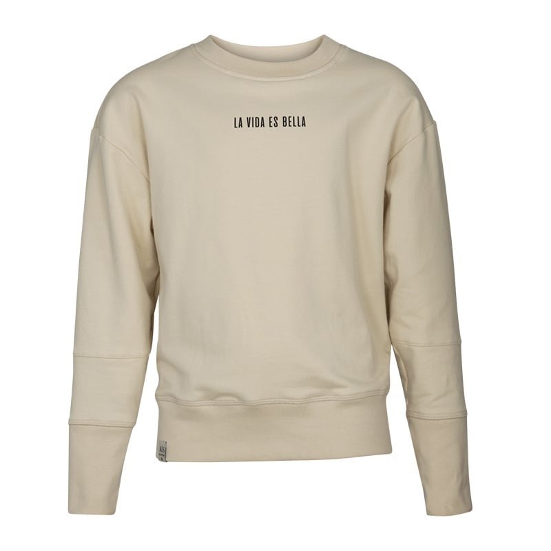 KIEstone Zomer sweater meisjes - zand - Sonja KIEstone Zomer sweater meisjes - zand - SonjaMateriaal 95% katoen