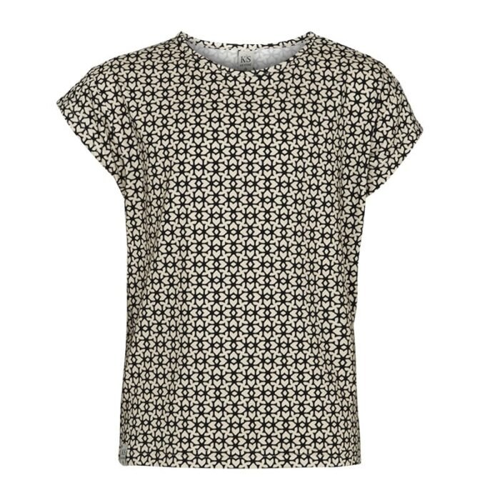 KIEstone Zomer top meisjes - grafic zwart/wit - Didi KIEstone Zomer top meisjes - grafic zwart/wit - DidiMateriaal 95% viscose