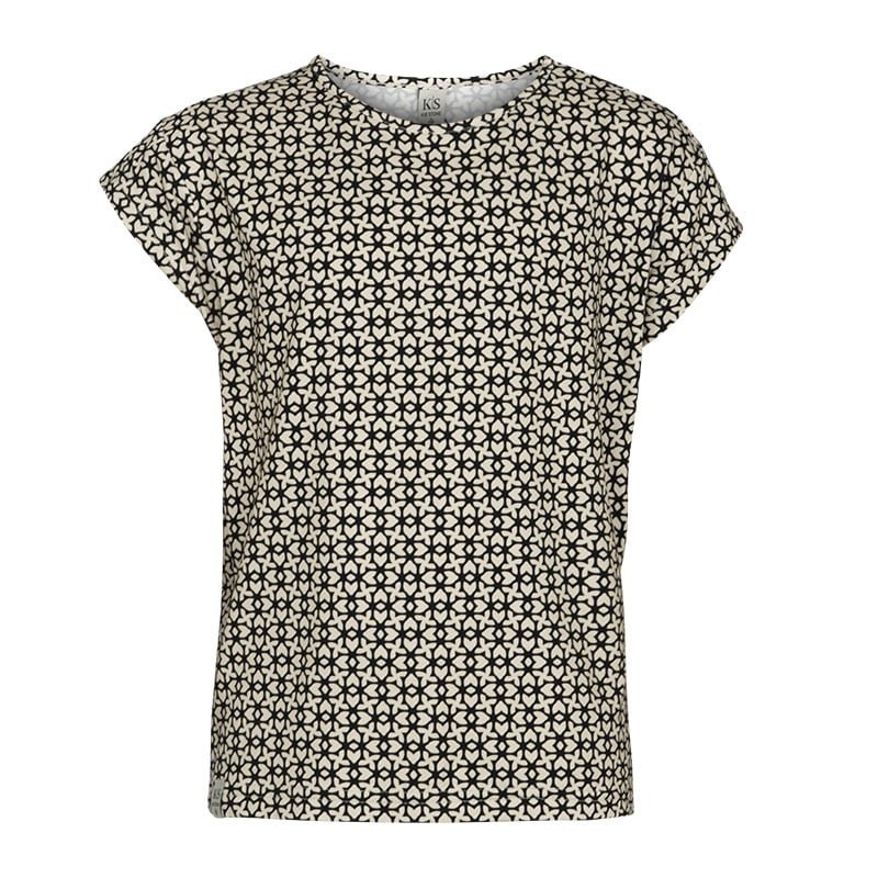 KIEstone Zomer top meisjes - grafic zwart/wit - Didi KIEstone Zomer top meisjes - grafic zwart/wit - DidiMateriaal 95% viscose