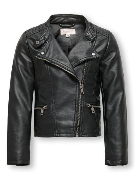 Kids ONLY Zomer biker jasje meisjes zwart - Kogfreya Kids ONLY Zomer biker jasje meisjes zwart - KogfreyaMateriaal 100% Polyester - Recycled - Polyrethane coated