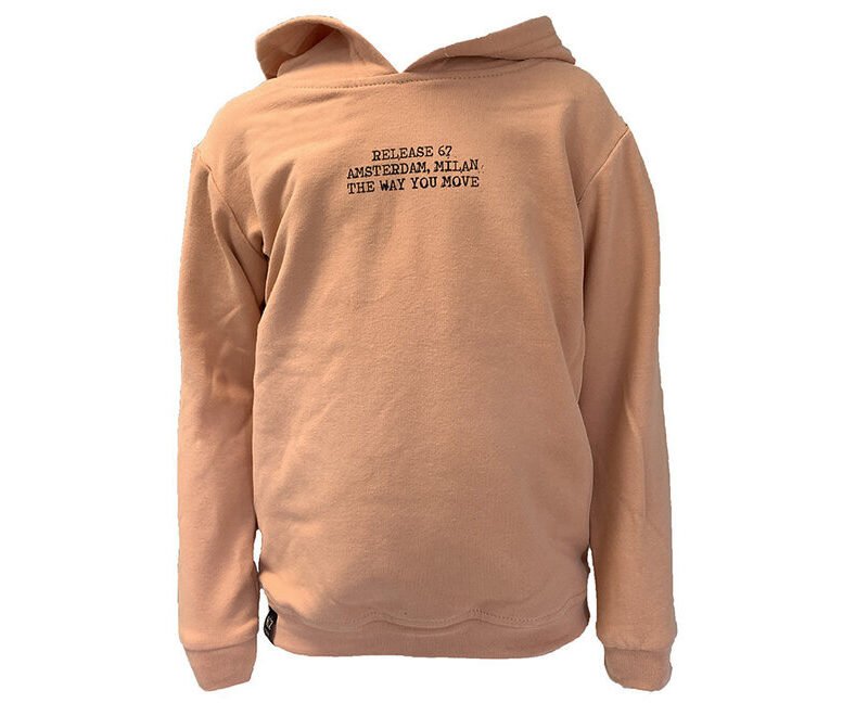 Kiezeltje Meisjes hoodie - Zacht oranje Kiezeltje Meisjes hoodie - Zacht oranje95%CO 5%EA