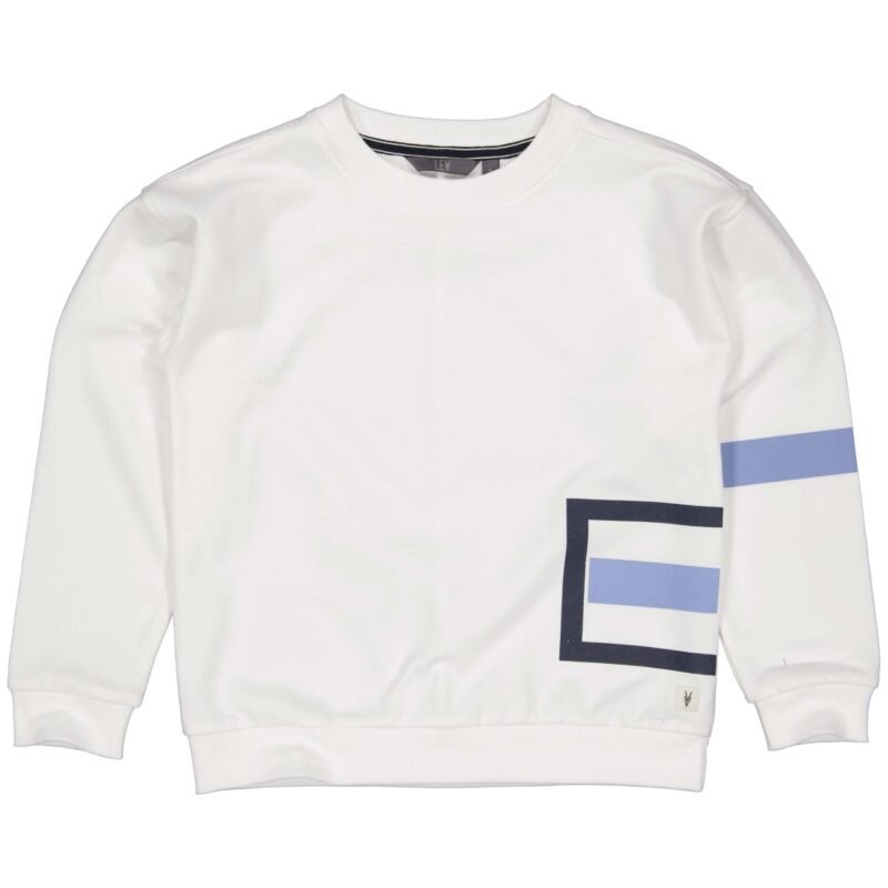 LEVV Jongens sweater - Kenzi - Wit LEVV Jongens sweater - Kenzi - WitMateriaal 95% Cotton 5% Elastan