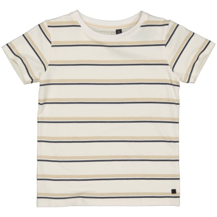 LEVV Jongens t-shirt - Daniel - AOP Off wit streep LEVV Jongens t-shirt - Daniel - AOP Off wit streep95%Katoen/5%Elastaan
