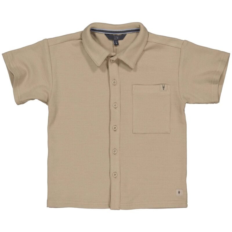 LEVV Little Jongens blouse - Mauro - Taupe LEVV Little Jongens blouse - Mauro - TaupeMateriaal 65% Polyester 35% Cotton