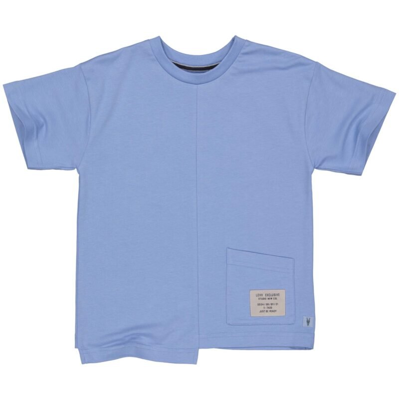 LEVV Little Jongens t-shirt - Maeson - Midden blauw LEVV Little Jongens t-shirt - Maeson - Midden blauwMateriaal 95% Cotton 5% Elastan