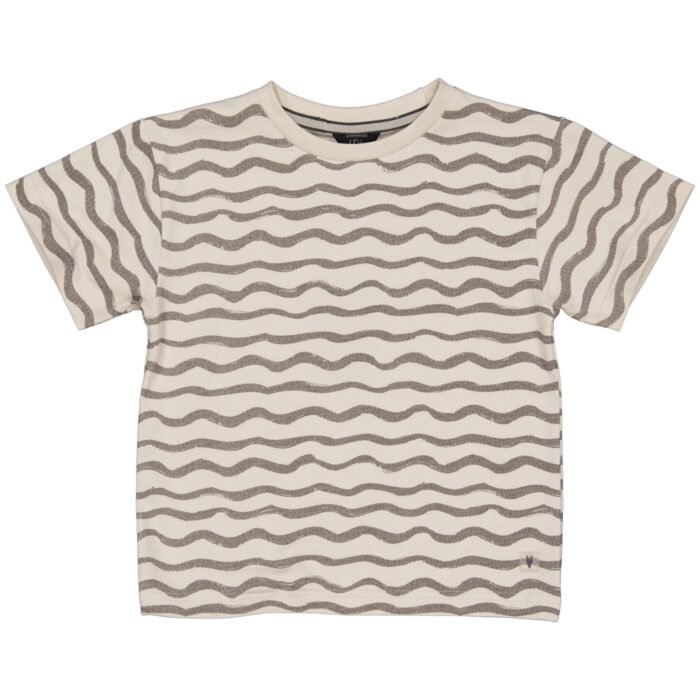 LEVV Little Jongens t-shirt - Malo - AOP grijs gestrept LEVV Little Jongens t-shirt - Malo - AOP grijs gestreptMateriaal 95% Cotton 5% Elastan