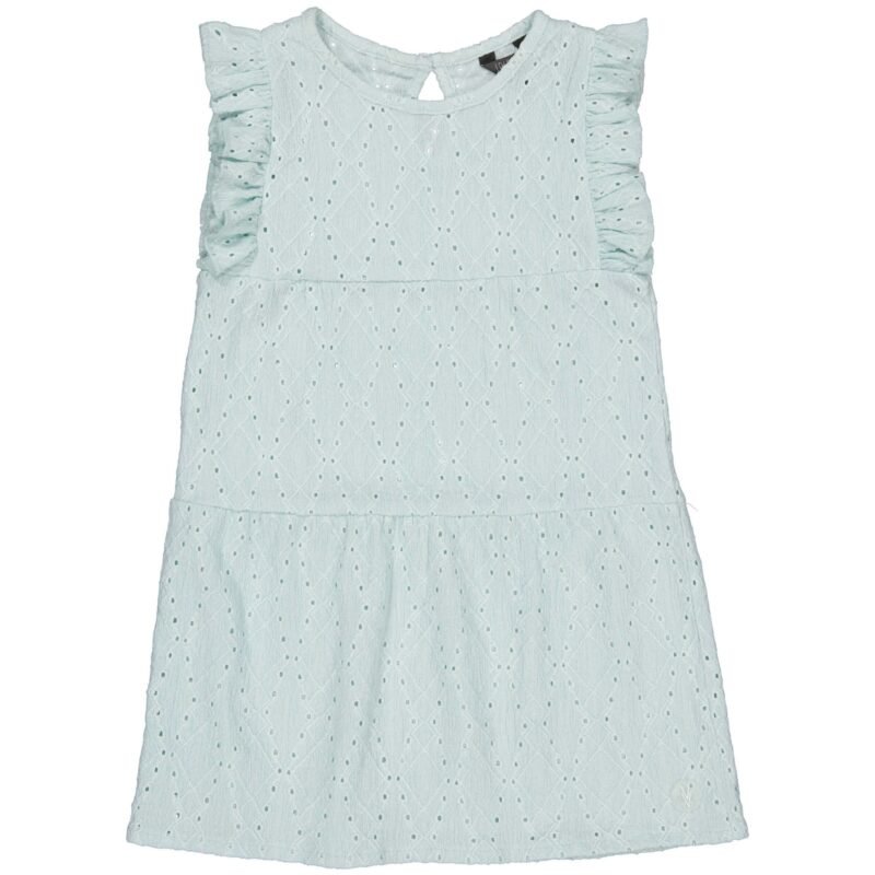 LEVV Little Meisjes jurk - Elida - Blauw mist LEVV Little Meisjes jurk - Elida - Blauw mist99%polyester/1% elastaan