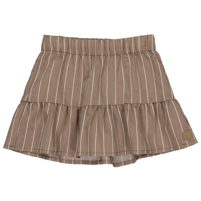 LEVV Little Meisjes rok - Violet - AOP Khaki groen gestreept LEVV Little Meisjes rok - Violet - AOP Khaki groen gestreept