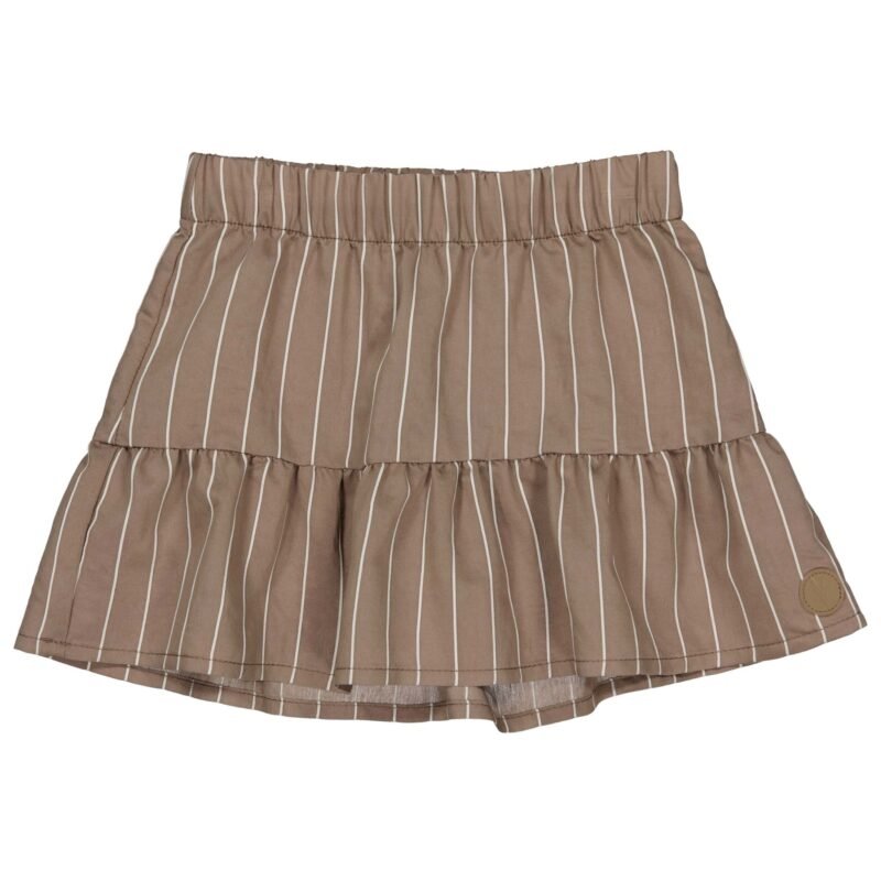 LEVV Little Meisjes rok - Violet - AOP Khaki groen gestreept LEVV Little Meisjes rok - Violet - AOP Khaki groen gestreept