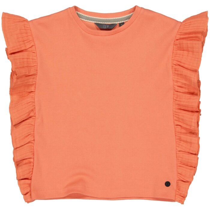 LEVV Little Meisjes top - Elonie - Zacht perzik LEVV Little Meisjes top - Elonie - Zacht perzik95%katoen/5%elastaan