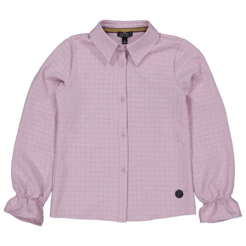 LEVV Meisjes blouse - Therese - Lila grijs LEVV Meisjes blouse - Therese - Lila grijs