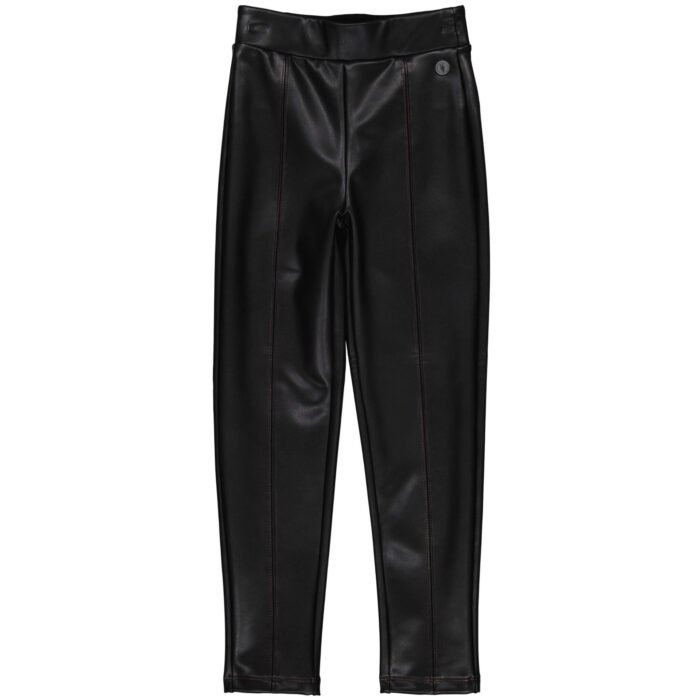 LEVV Meisjes broek - Femma - Zwart Iris LEVV Meisjes broek - Femma - Zwart IrisMateriaal - Face:100% Polyurethane / Back:95% Polyester / 5% Elasthan