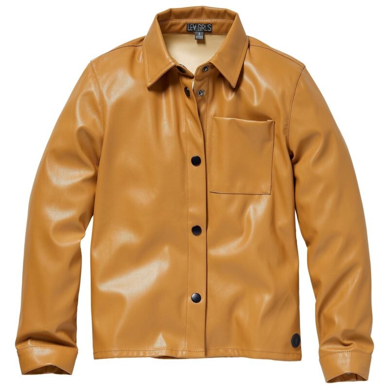 LEVV Meisjes jas - Robina - Bruin caramel LEVV Meisjes jas - Robina - Bruin caramel_x000D_100% PU