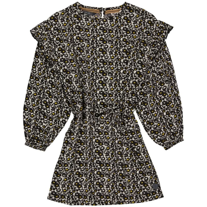 LEVV Meisjes jurk - Alea - AOP grijs bloemen LEVV Meisjes jurk - Alea - AOP grijs bloemen100% Viscose