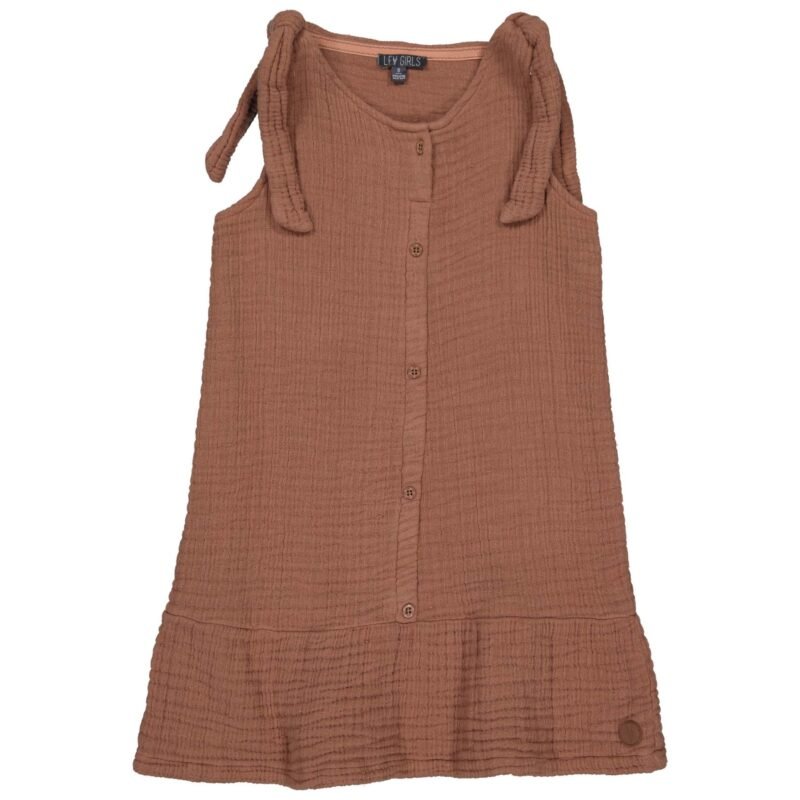 LEVV Meisjes jurk - Teadora - Mokka bruin LEVV Meisjes jurk - Teadora - Mokka bruin 100% Cotton