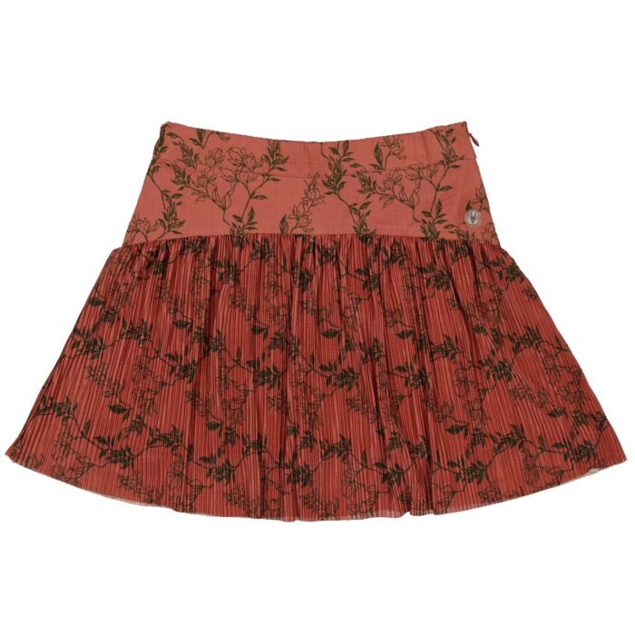 LEVV Meisjes rok - Fien - AOP bloemen olijf groen LEVV Meisjes rok - Fien - AOP bloemen olijf groenMateriaal - 100% Cotton /Pleats 100% polyester