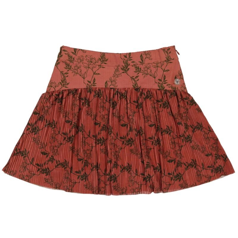 LEVV Meisjes rok - Fien - AOP bloemen olijf groen LEVV Meisjes rok - Fien - AOP bloemen olijf groenMateriaal - 100% Cotton /Pleats 100% polyester