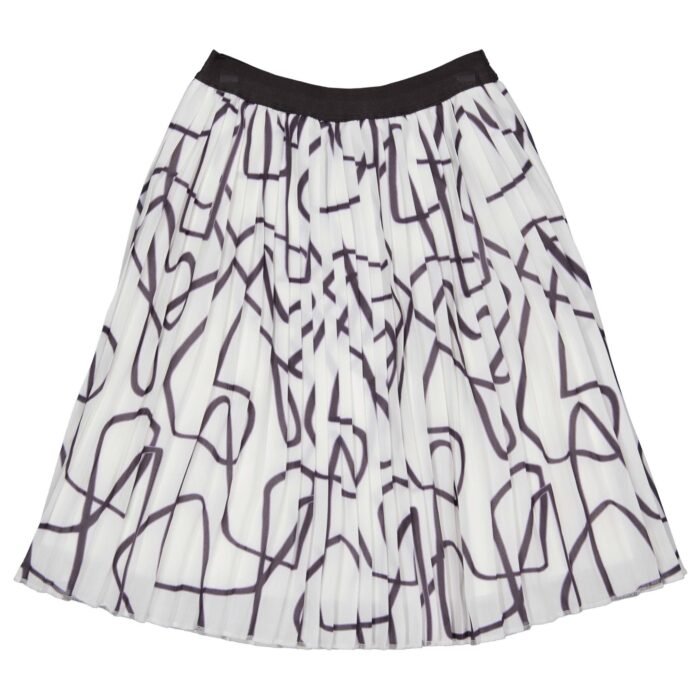 LEVV Meisjes rok - Tina - AOP Wit grijs gestreept LEVV Meisjes rok - Tina - AOP Wit grijs gestreept 95% Cotton 5% Elasthan