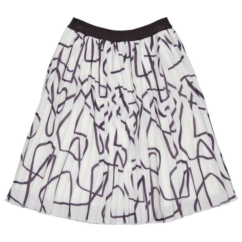 LEVV Meisjes rok - Tina - AOP Wit grijs gestreept LEVV Meisjes rok - Tina - AOP Wit grijs gestreept 95% Cotton 5% Elasthan