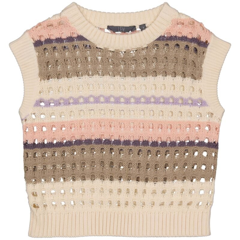 LEVV Meisjes spencer - Kirsti - AOP grijs gestrept LEVV Meisjes spencer - Kirsti - AOP grijs gestreptMateriaal 100% Cotton