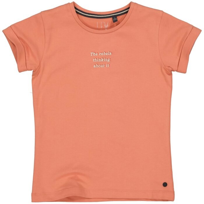 LEVV Meisjes t-shirt - Daniek - Perzik abrikoos LEVV Meisjes t-shirt - Daniek - Perzik abrikoos95%Katoen/5%Elastaan