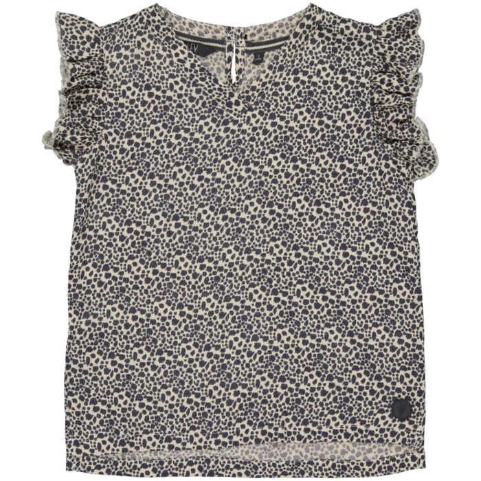 LEVV Meisjes t-shirt - Dante - Grijs stippen LEVV Meisjes t-shirt - Dante - Grijs stippen100%viscose