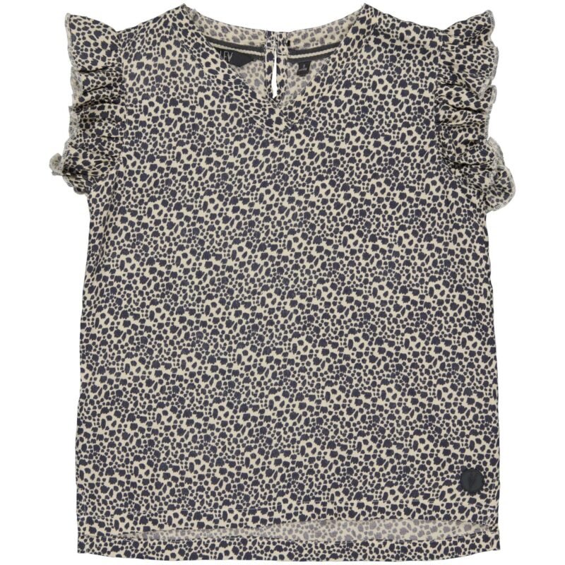 LEVV Meisjes t-shirt - Dante - Grijs stippen LEVV Meisjes t-shirt - Dante - Grijs stippen100%viscose