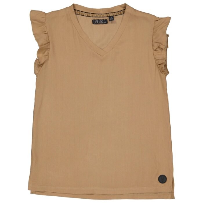 LEVV Meisjes t-shirt - Thea - Camel LEVV Meisjes t-shirt - Thea - Camel 100% Viscose