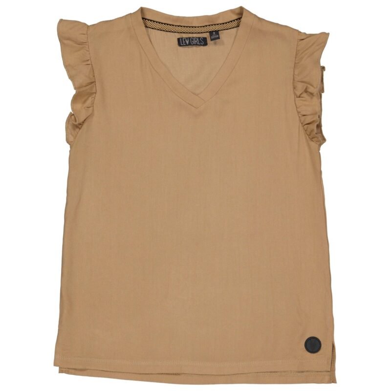 LEVV Meisjes t-shirt - Thea - Camel LEVV Meisjes t-shirt - Thea - Camel 100% Viscose