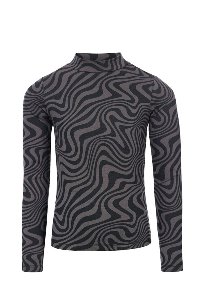 LOOXS 10sixteen Meisjes coltrui - Zwart swirl LOOXS 10sixteen Meisjes coltrui - Zwart swirlMateriaal 95% Viscose 5% elastan