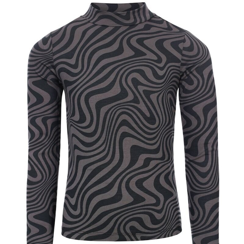 LOOXS 10sixteen Meisjes coltrui - Zwart swirl LOOXS 10sixteen Meisjes coltrui - Zwart swirlMateriaal 95% Viscose 5% elastan