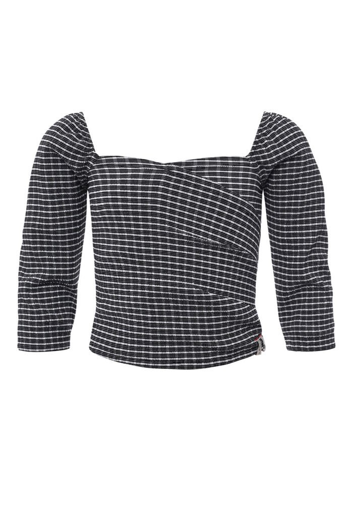 LOOXS 10sixteen Meisjes crinkle top - Geruit LOOXS 10sixteen Meisjes crinkle top - Geruit98% Polyester 2% ea