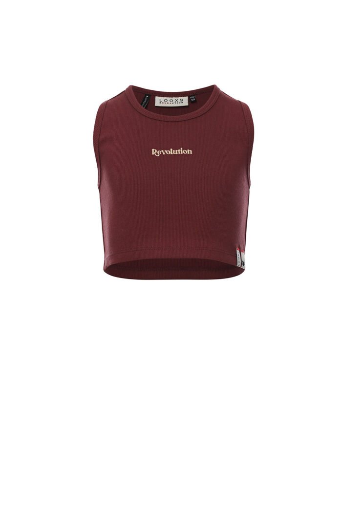 LOOXS 10sixteen Meisjes crop top rib - Plum LOOXS 10sixteen Meisjes crop top rib - Plum95% Cotton 5% Ea
