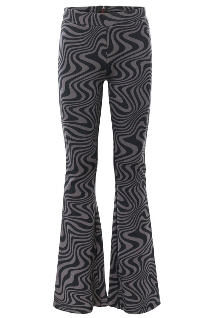 LOOXS 10sixteen Meisjes flair broek - Zwart swirl LOOXS 10sixteen Meisjes flair broek - Zwart swirlMateriaal 95% Cotton 5% elastan